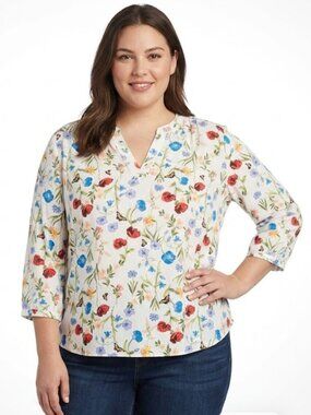 St. John's Bay Women's Multi Color Blouse Size L